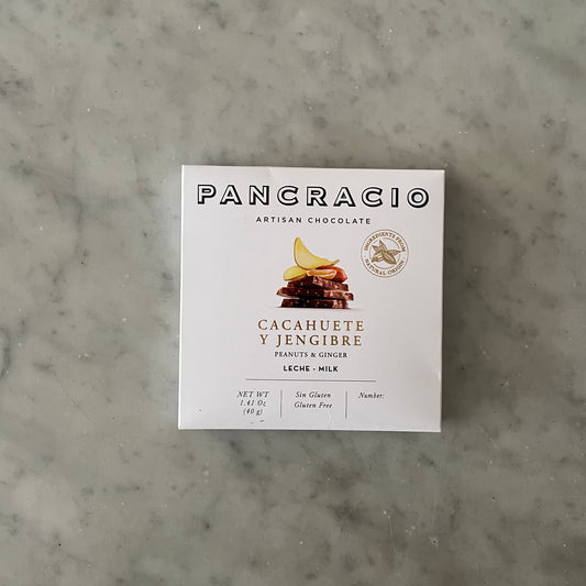 Pancracio Peanut and Ginger Chocolate bar